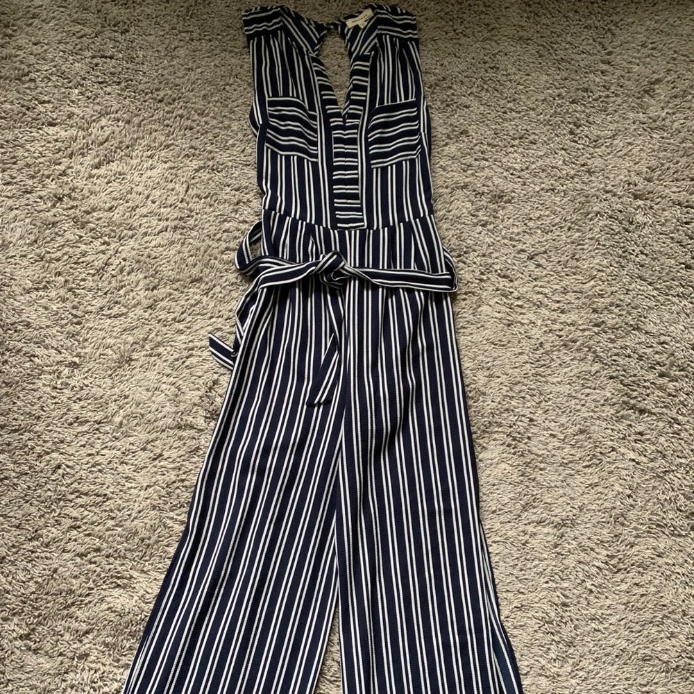 Monteau Pants Striped Jump Suit